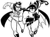 coloriage batman et robin